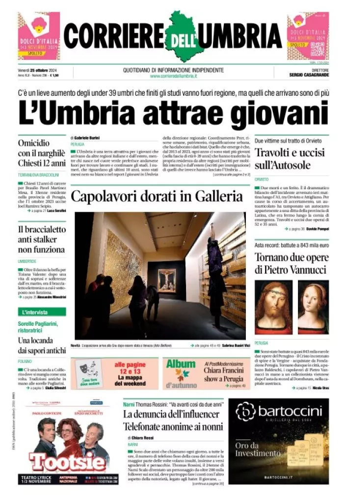 Prima-pagina-corriere umbria-del-2024-10-25